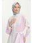 25Y24067 Tunik Gömlek Gizli Düğmeli Çizgili Bel Kuşaklı - Setrms - 25Y24067 - Pembe - S 2