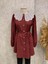 25Y5321 Tunik Dantel Yaka Inci Detaylı - Vishne - 25Y5321 - Bordo - 36 1