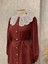 25Y5321 Tunik Dantel Yaka Inci Detaylı - Vishne - 25Y5321 - Bordo - 36 2