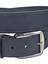 Lacivert 4 cm Eninde Suni Deri Kemer Yanları Dikişli Spor Kemer 2502652 1