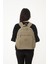 Sanmorris Unisex Suya Dayanıklı Krinkıl Kumaş Çok Gözlü Vizon Laptop Okul ve Sırt Çantası 6