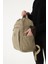 Sanmorris Unisex Suya Dayanıklı Krinkıl Kumaş Çok Gözlü Vizon Laptop Okul ve Sırt Çantası 7