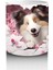 Pembe Kalpli Duvar Arasından Bakan Sheltie Cinsi Köpek - Baskılı Kahve Kupası 3