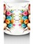 Renkli Çiçekli Çerçevede Neşeli Köpekler – Baskılı Kahve Kupası 3