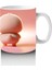 Kalpli Figür Tutan Sevimli Pembe Civciv (Ön ve Arka) - Baskılı Kahve Kupası 4