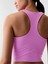 Kadın Pembe Halter Yaka Crop Spor Üst 4