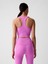Kadın Pembe Halter Yaka Crop Spor Üst 6