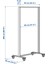 Mıttzon Panel Iskeleti 85 x 205 x 50 cm Beyaz Tekerlekli Ofis Düzenleyici 4