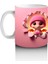 Pembe Arka Planda Şirin Çocuk Maskotu – Baskılı Kahve Kupası 2