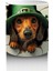 St. Patrick’s Şapkalı Çatlak Zeminden Bakan Dachshund - Baskılı Kahve Kupası 3