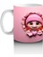 Pembe Şapkalı Sevimli Kız Maskot Çatlakta – Baskılı Kahve Kupası 2