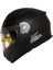 Motosiklet Çene Açılır Kask Güneş Vizörlü Ece 22.06 Sertifikalı New Motor Kaskı V2 Mat Black 1