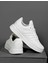 Günlük Erkek Beyaz Sneaker Bağcıklı Rahat Ortopedik Spor Ayakkabı 5