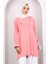 Pembe Önü Fırfırlı Ayrobin Tunik 1