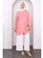 Pembe Önü Fırfırlı Ayrobin Tunik 2
