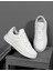 Günlük Erkek Beyaz Sneaker Bağcıklı Rahat Ortopedik Spor Ayakkabı 1