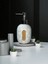 Mermer Desenli Seramik Banyo Sabunluk & Losyonluk Dispenser Seti – 2'li 3