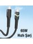 Ally LED Işıklı 65W Type-C To Type-C Hızlı Şarj Kablosu 1M-(1903) - MONAS4795-2608 2