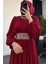 25Y4516 Abiye Elbise Şifon - Tane - 25Y4516 - Kırmızı - 42 3