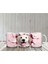 Pembe Kalp Duvarı Delen Sarı Köpek – Baskılı Kahve Kupası 4