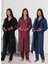 Dvina Effortt Lohusa Desenli Sabahlıklı Pijama Takımı Siyah - 8054 1