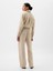 Kadın Bej Mid Rise Gauze Wide-Leg Pull-On Pantolon 2