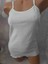 Beyaz Ip Askılı Ribana Kadın Rahat Kullanışlı %100 Cotton Atlet 1