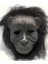 Siyah Renk Eva Goril Maskesi - Siyah Peluşlu Tüylü Orangutan Maskesi 1