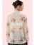 Kadın Şifon Gömlek Basic Siluet Uzun Kol Çiçek Desenli Boyundan Bağlamalı Günlük Kombinler 3