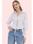 Kadın Bağcıklı Bel Detaylı Gömlek Uzun Kollu Rahat Günlük Hafta Sonu Yaz Aylarının Vazgeçilmezi 1