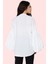 Kadın Pamuklu Dokuma Gömlek Tunik Hakim Yaka Uzun Kollu Günlük Kullanım Yaz Aylarının Vazgeçilmezi 3