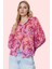 Kadın Şifon Gömlek Çiçek Desenli Balon Kol Günlük ve Iş Hayatı Hafta Sonu Kaliteli Malzeme 1