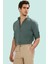 Erkek Slim Fit Uzun Kollu Gömlek Pamuklu Casual Günlük Hafta Sonu Yaz Aylarının Vazgeçilmezi 2