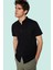 Erkek Kısa Kollu Slim Fit Hakim Yaka Örme Gömlek Pamuklu Günlük Kullanım Dayanıklı Malzeme 1