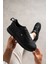 Erkek Sneaker Siyah Günlük Spor Ayakkabı Yüksek Taban Rahat Tasarım X55 4