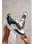Erkek Beyaz Füme Sneaker Günlük Spor Ayakkabı Yüksek Taban Rahat Tasarım X55 4