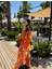 Qymos Prıve Tropikal Desenli Pareo Kaftan Kimono 2