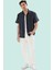 Erkek Basic Oversize Fit Kısa Kollu Gömlek Çizgili Desen Yazlık Yaz Aylarının Vazgeçilmezi 1