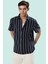 Erkek Basic Oversize Fit Kısa Kollu Gömlek Çizgili Desen Yazlık Yaz Aylarının Vazgeçilmezi 2