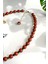6 mm Kırmızı Jasper & Oniks Doğaltaş 925 Ayar Gümüş Kadın Kolye 2