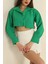 Poplin Crop Gömlek Yeşil S3060 1