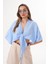 Önden Bağlamalı Müslin Bolero Açık Mavi 1