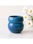 Silvestra El Yapımı Çift Bombeli Stoneware Kupa 330 ml - Indigo 1