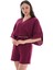 Önden Bağlamalı Müslin Bolero Bordo 3