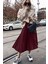 Kadın Bordo Pileli Etek Kombini – Günlük ve Şık Stil | Sonbahar/kış Moda 1