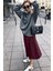 Kadın Bordo Pileli Etek Kombini – Günlük ve Şık Stil | Sonbahar/kış Moda 4