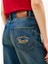 Yüksek Bel Düz Paça Slim Straight Koyu Mavi Kadın Denim Pantolon DW0DW205121A5 4
