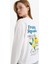 Loose Fit Bisiklet Yaka Sırt Baskılı Sweatshirt Tunik F9448AX25AU 1