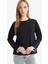 Regular Fit Bisiklet Yaka Uzun Kollu TUNIK F9451AX25AU 1