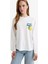 Loose Fit Bisiklet Yaka Sırt Baskılı Sweatshirt Tunik F9448AX25AU 4